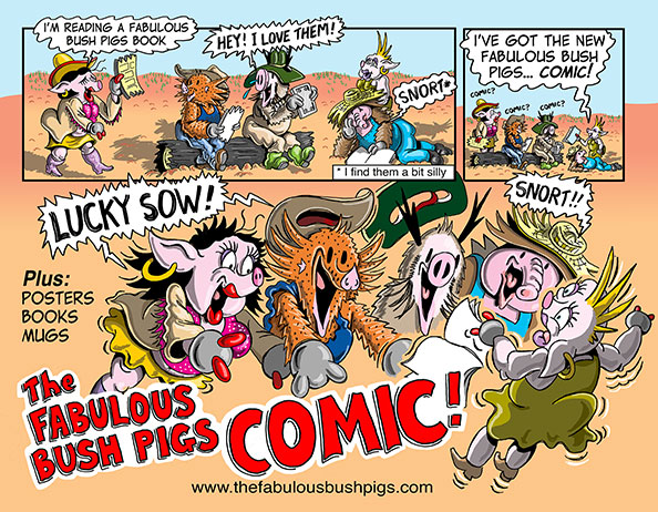 ad for The first Fabulous Bush Pigs Comic