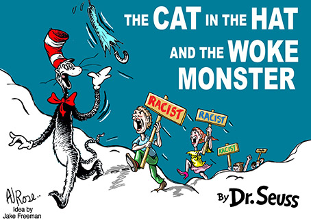 Dr Suess politically incorrect - political gag cartoon