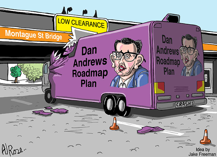 Andrews Roadmap bus hits bridge
