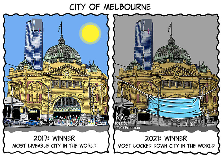 Award 2017 - liveable city, and 2021 - lockdown leader - Melbourne