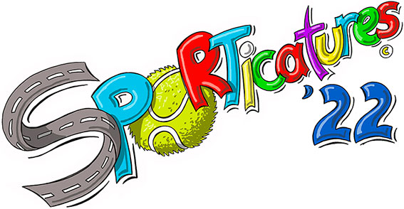 logo for a flipbook of caricatures