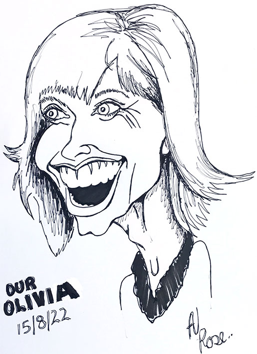 b/w caricature