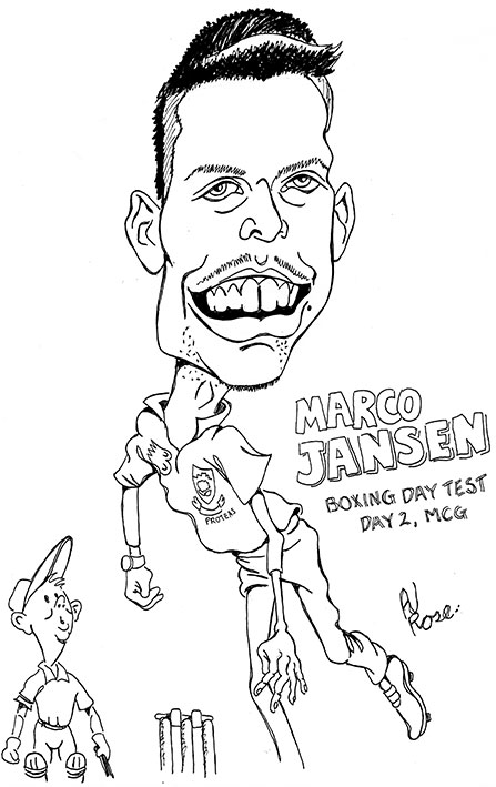 black and white caricature - Marco Jansen