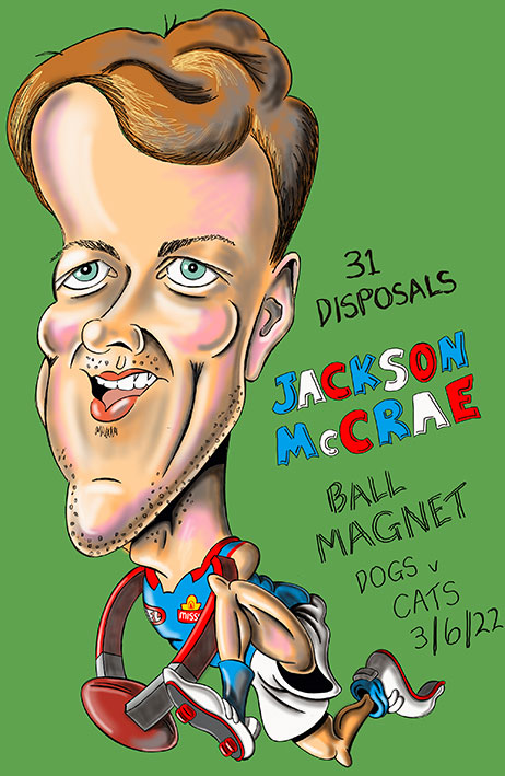 Jack McCrae colour digital caricature