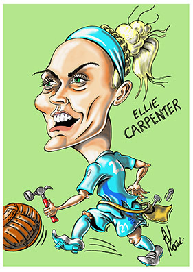 Ellie Carpenter caricature wins Merit award in National Cartoon Gallery awards