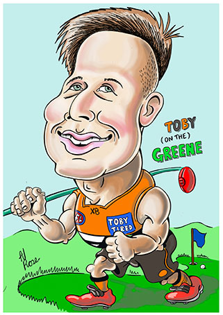 Toby Greene caricature print