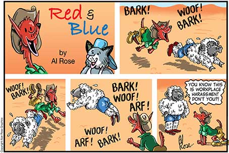 Red and Blue A5 Harassment