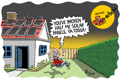 Xmas Card solar panels